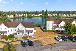 Front of lodge - drone- click for photo gallery